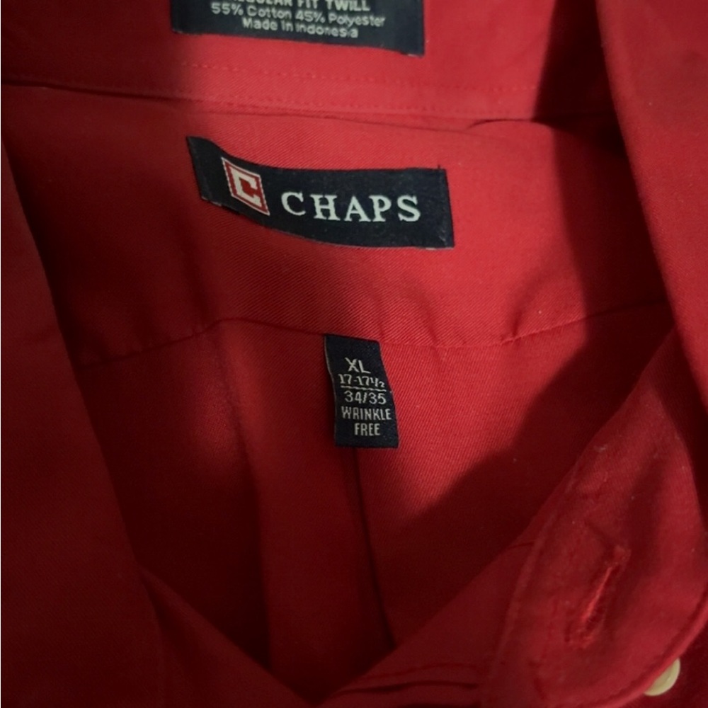 Chaps Vibrant Red Twill Shirt